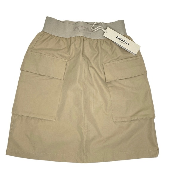 Essentials x Fear of God Logo Waisted Khaki Cargo Skirt NWT - Picture 2 of 8